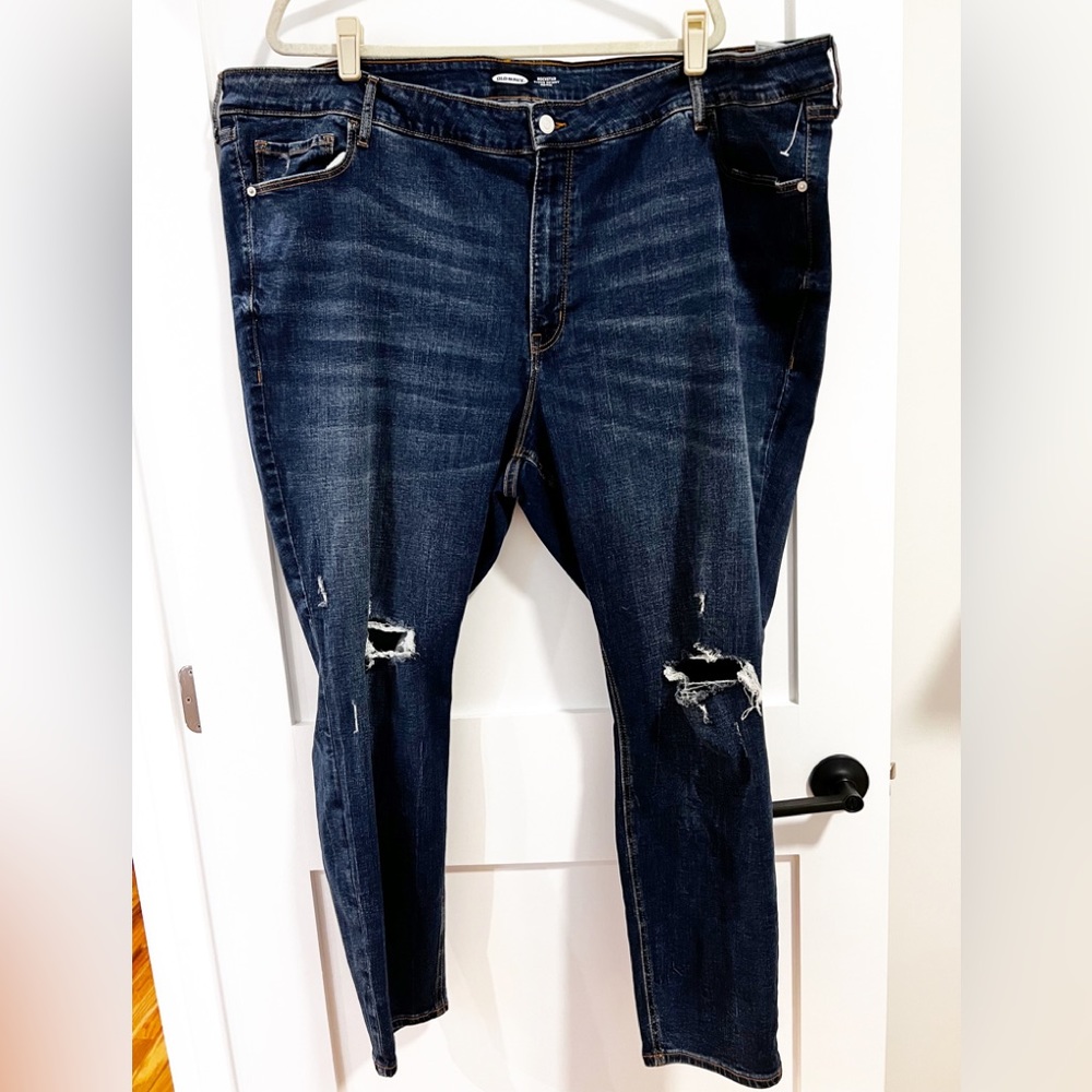Old Navy Size 28w Dark Wash Rockstar Super Skinny Jeans Nwot
